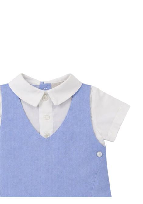 Pagliaccetto neonato azzurro in cotone NANAN | E25212AZZURRO