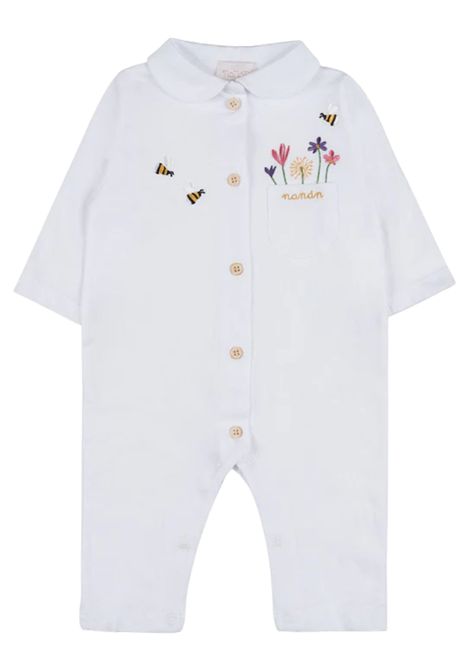 White cotton baby romper NANAN | E25401BIANCO