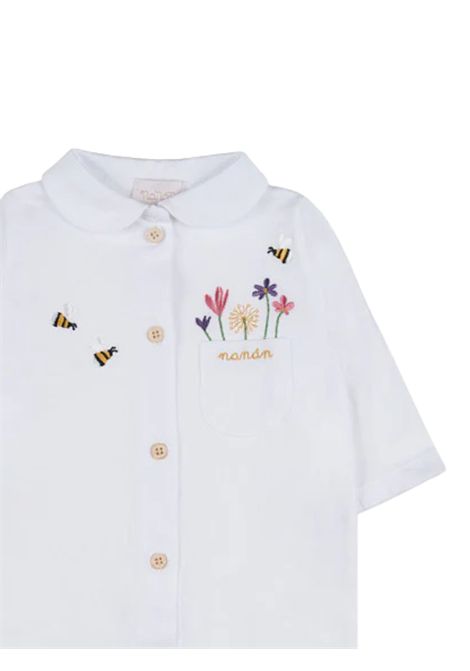 White cotton baby romper NANAN | E25401BIANCO