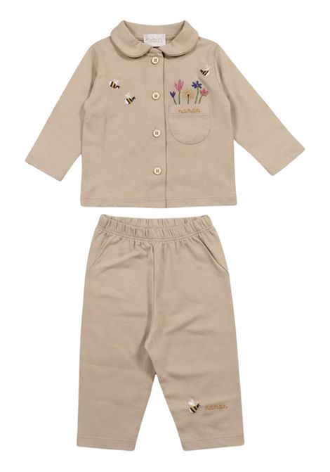 Completo neonata beige in cotone NANAN | E25402BEIGE