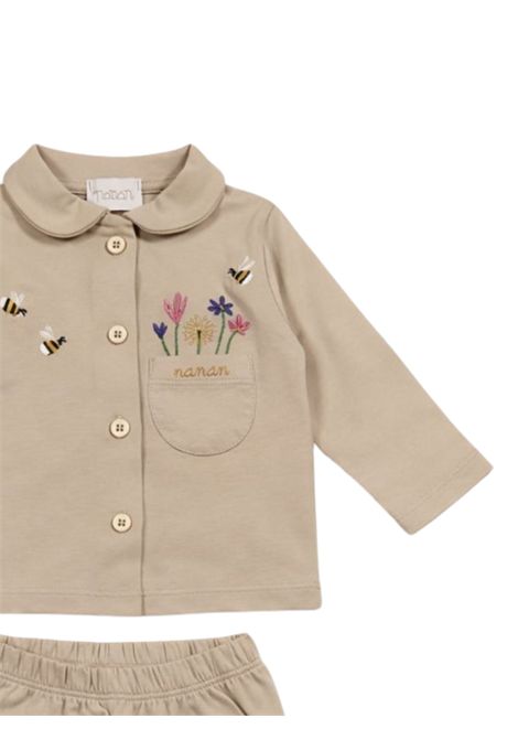 Completo neonata beige in cotone NANAN | E25402BEIGE
