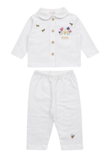 Completo neonata bianco in cotone NANAN | E25402BIANCO
