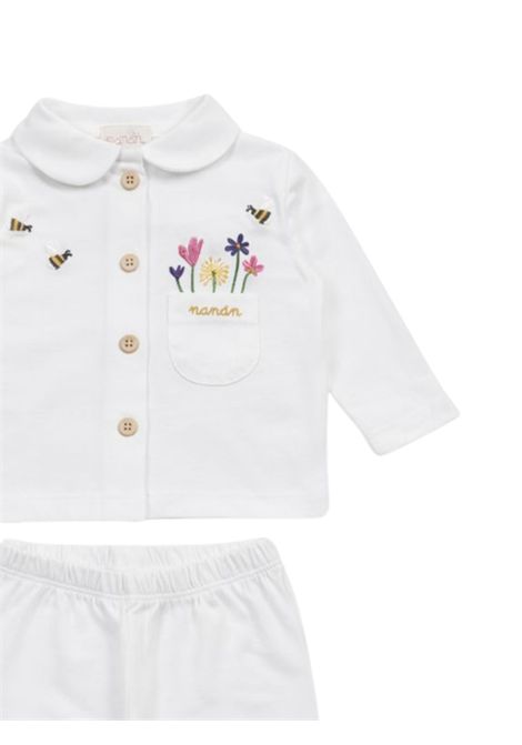 Completo neonata bianco in cotone NANAN | E25402BIANCO