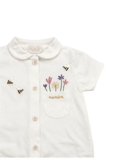 Pagliaccetto neonata bianco in cotone NANAN | E25403BBIANCO
