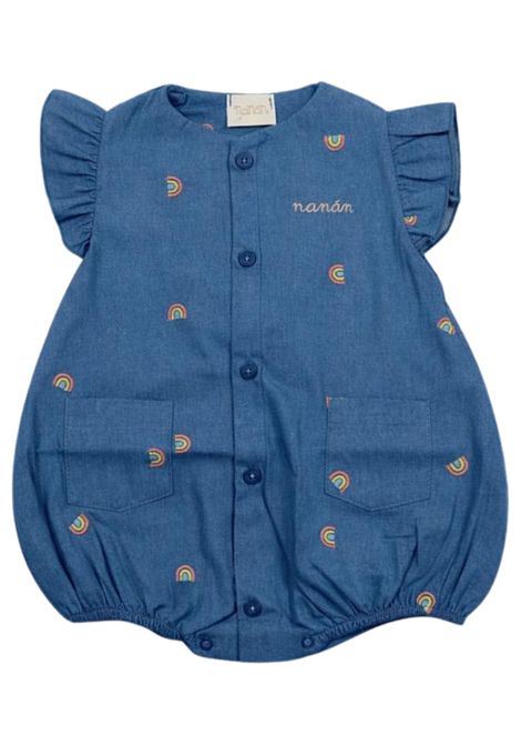 Pagliaccetto neonata in cotone denim NANAN | E25436DENIM