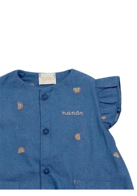 Pagliaccetto neonata in cotone denim NANAN | E25436DENIM