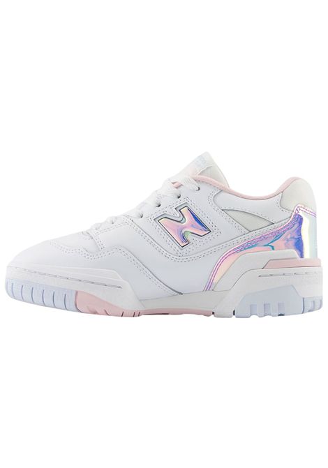 Scarpe bambina bianco/rosa in pelle NEW BALANCE | GSB550HW/PIABIANCO/ROSA