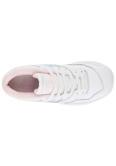 Scarpe bambina bianco/rosa in pelle NEW BALANCE | GSB550HW/PIABIANCO/ROSA