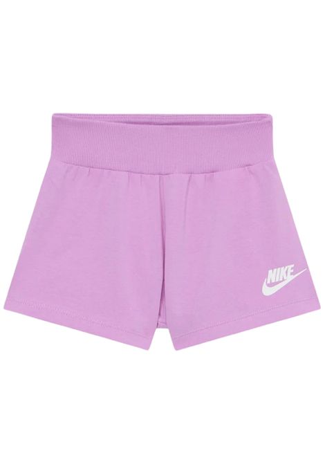 Shorts bambina lilla in cotone Nike | 36L851/MOLILLA