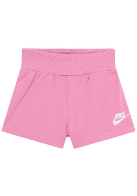 Shorts bambina rosa in cotone Nike | 36L851/MOROSA