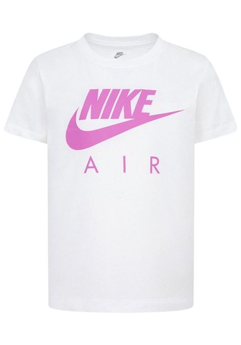 White cotton T-shirt for girls Nike | 36M812/MOBIANCO