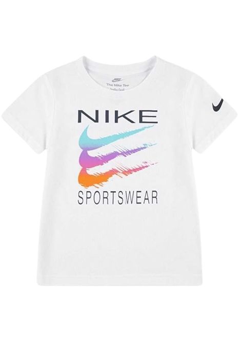 White cotton T-shirt for children Nike | 86M845/MOBIANCO