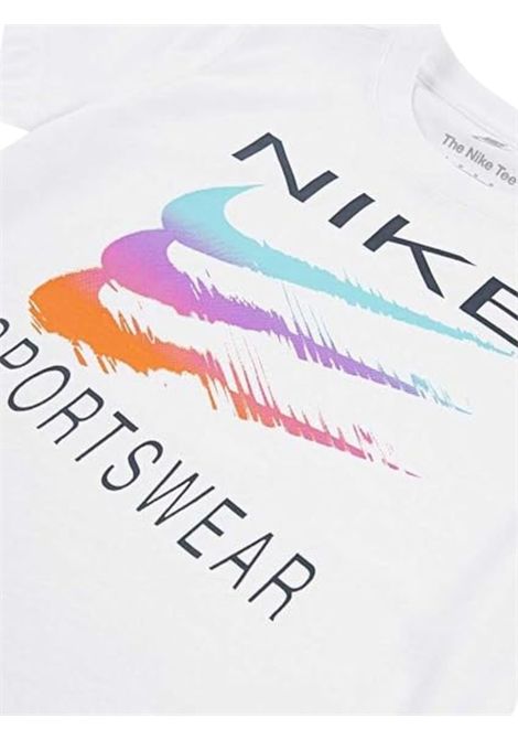 White cotton T-shirt for children Nike | 86M845/MOBIANCO