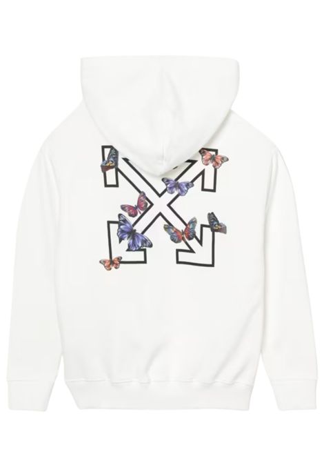 Felpa bambina bianca in cotone OFF WHITE | OGBB002S25FLE/CEBIANCO