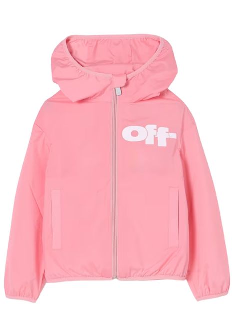 Giubbino bambina rosa antivento OFF WHITE | OGEB004S25FAB001/CEROSA