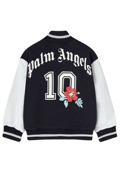 Giubbino bambino nero in cotone PALM ANGELS | PBEH001S25FLE001/DELNERO