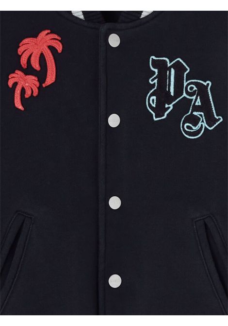 Giubbino bambino nero in cotone PALM ANGELS | PBEH001S25FLE001/DELNERO