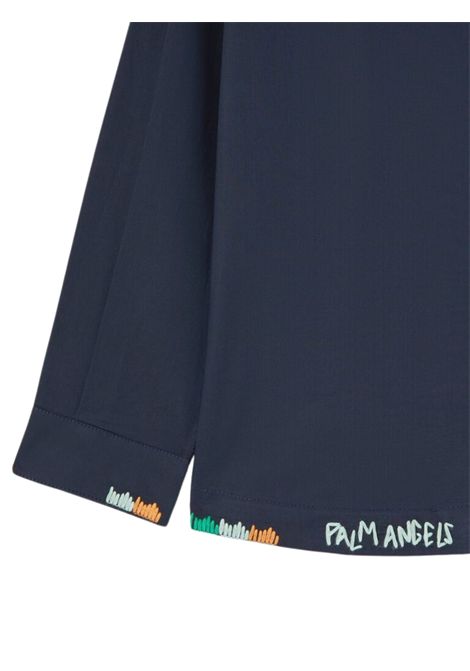 Blue cotton shirt for children PALM ANGELS | PBGE005S25FAB/DELBLU