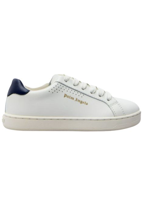 Scarpe unisex bianco/blu in pelle PALM ANGELS | PBIA005F22LEA00/DELBIANCO/BLU