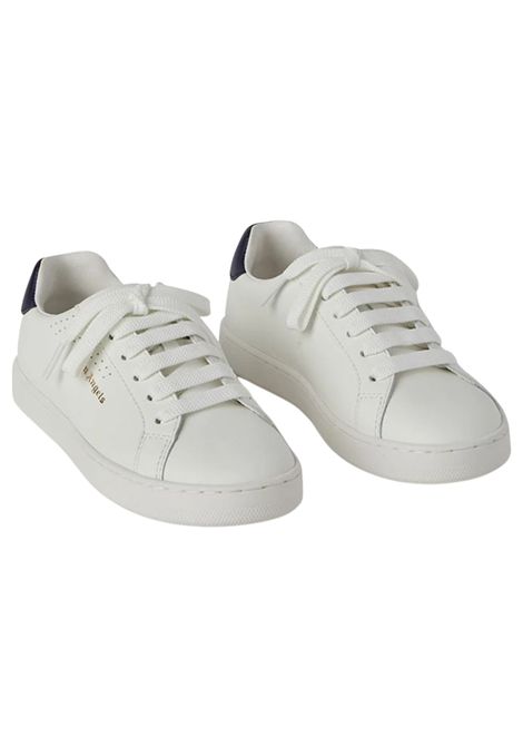 Scarpe unisex bianco/blu in pelle PALM ANGELS | PBIA005F22LEA00/DELBIANCO/BLU