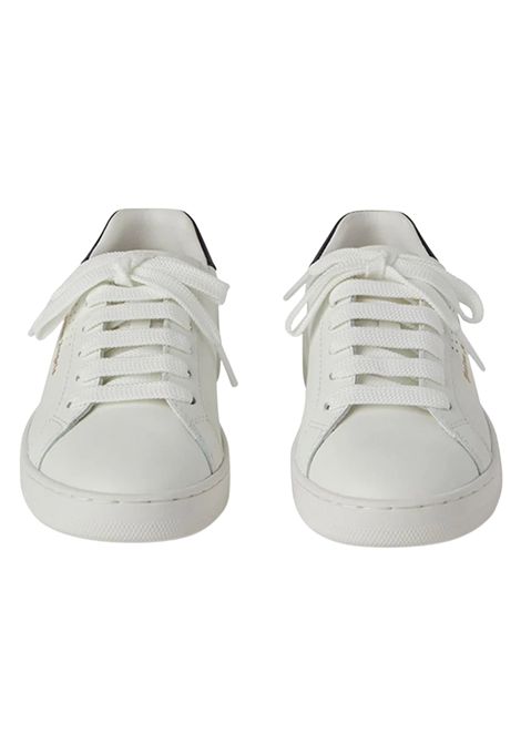Scarpe unisex bianco/blu in pelle PALM ANGELS | PBIA005F22LEA00/DELBIANCO/BLU