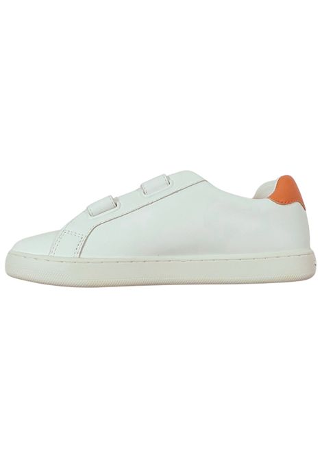Scarpe unisex bianco/arancio in pelle PALM ANGELS | PBIA006F22LEA/DELBIANCO/ARANCIO