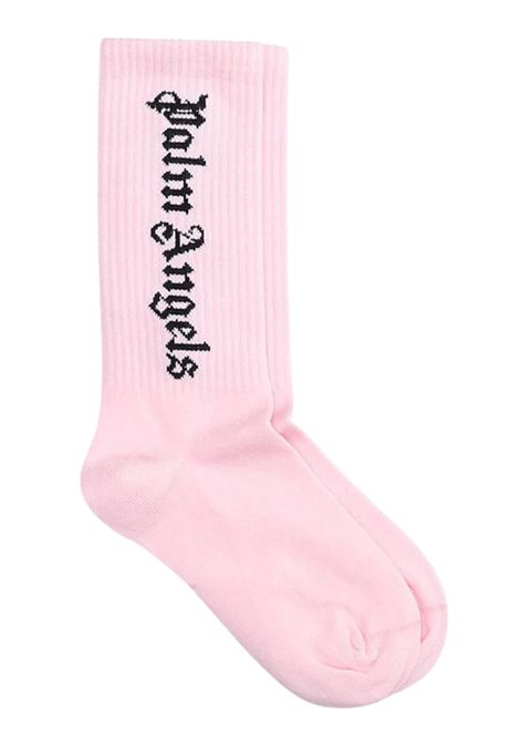 Pink cotton socks for girls PALM ANGELS | PBRA005S25KNII/DELROSA