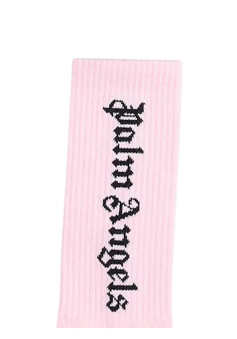 Pink cotton socks for girls PALM ANGELS | PBRA005S25KNII/DELROSA