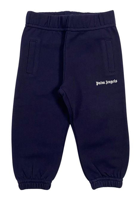 Pantalone neonato blu in cotone PALM ANGELS | PBXD003S23FLE/DELBLU
