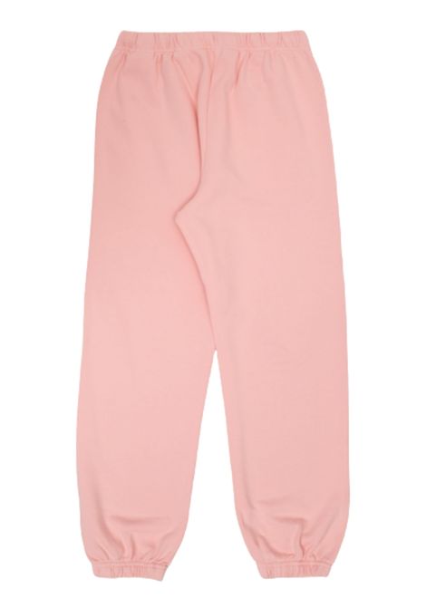 Pink cotton trousers for girls PALM ANGELS | PGCH008C99FLE001/DELROSA