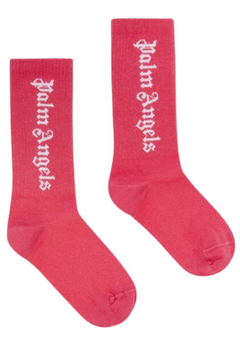 Fuchsia cotton socks for girls PALM ANGELS | PGRA005C99KNI/DELFUCSIA
