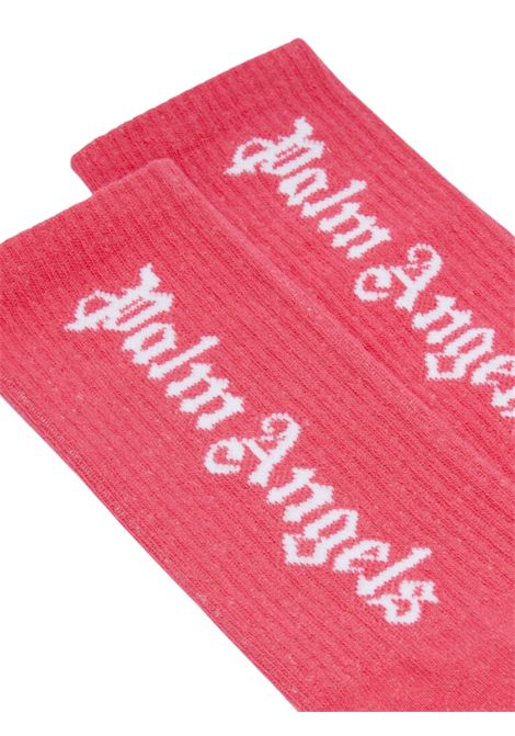 Fuchsia cotton socks for girls PALM ANGELS | PGRA005C99KNI/DELFUCSIA
