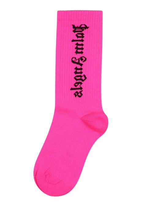 Girls' fluorescent fuchsia socks PALM ANGELS | PGRA005S25KNI/DELFUCSIA