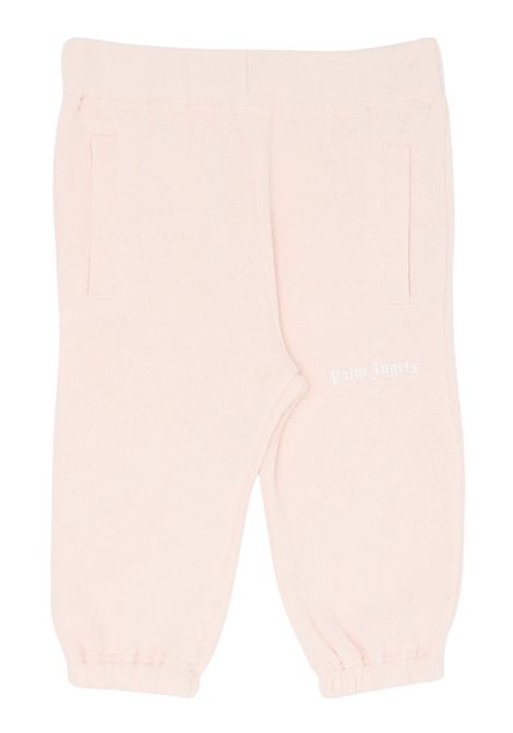 Pink cotton baby trousers PALM ANGELS | PGXD002S23FLE/DELROSA