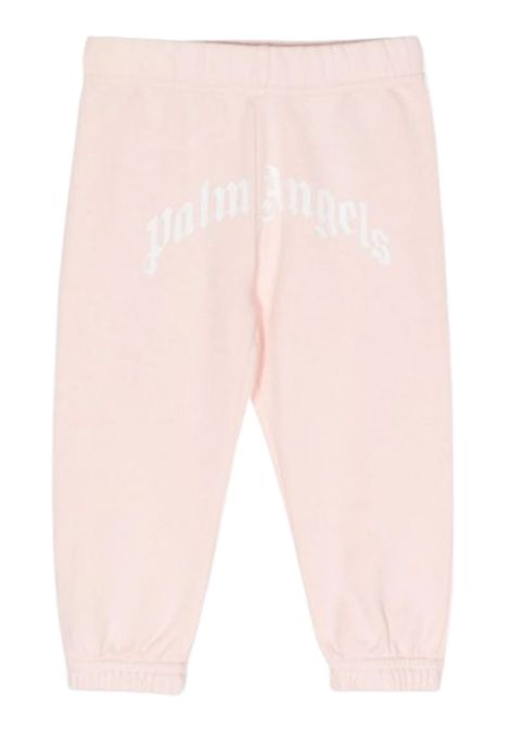 Pink cotton baby trousers PALM ANGELS | PGXD002S24FLE/DELROSA