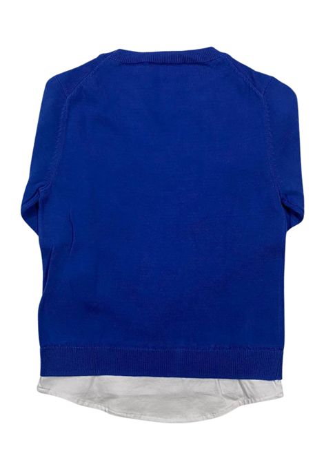 Blue cotton baby sweater Paolo Pecora | PP2608/SUBLU