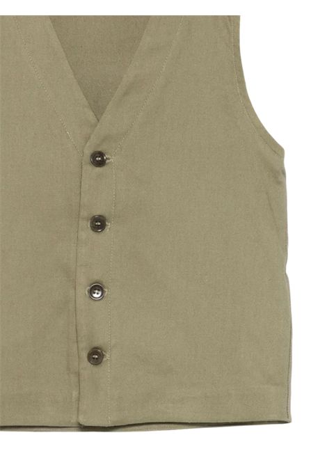 Gilet bambino in cotone e lino Paolo Pecora | PP3918/ANVERDE