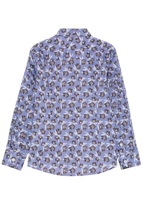 Camicia bambino blu in cotone Paolo Pecora | PP3936/MABLU