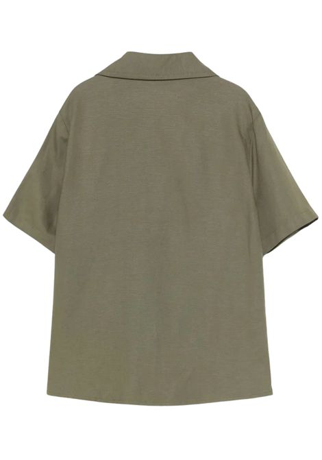 Camicia bambino in lino e viscosa Paolo Pecora | PP4001/MAVERDE