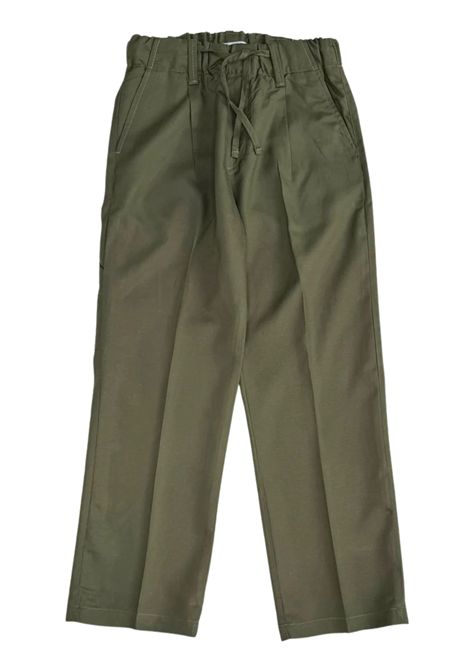 Pantalone bambino in lino e viscosa Paolo Pecora | PP4002/MAVERDE