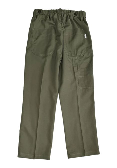 Pantalone bambino in lino e viscosa Paolo Pecora | PP4002/MAVERDE