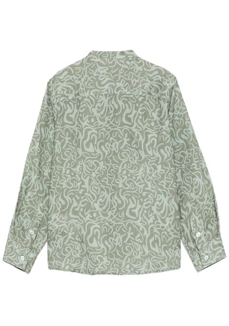 Camicia bambino in lino e viscosa Paolo Pecora | PP4033/MAVERDE