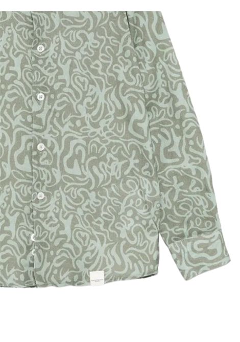 Camicia bambino in lino e viscosa Paolo Pecora | PP4033/MAVERDE