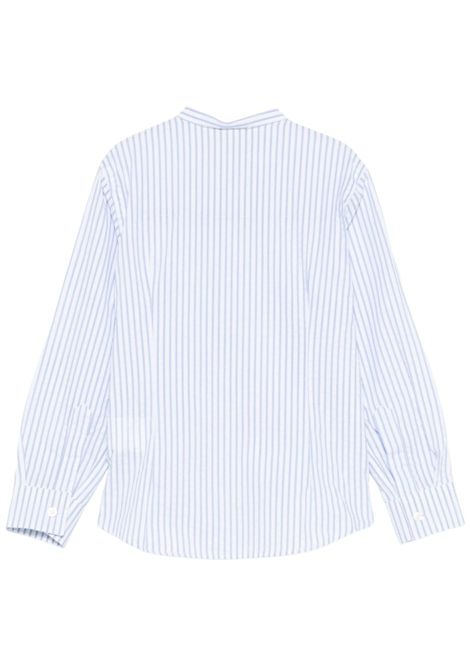 Camicia bambino in lino e viscosa Paolo Pecora | PP4045/MABIANCO/AZZURRO