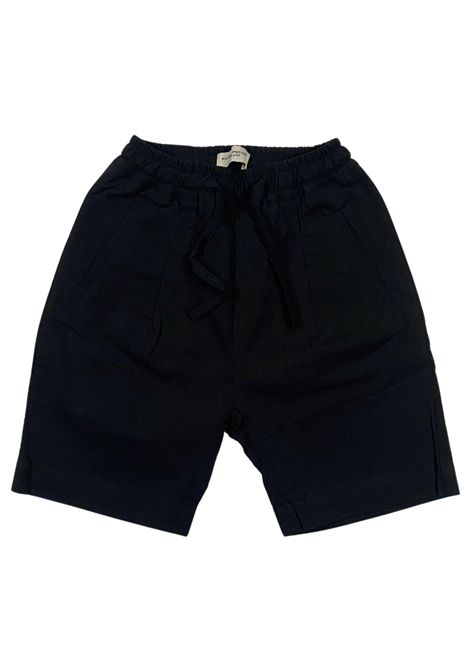 Black cotton Bermuda shorts for children Paolo Pecora | PP7215/SUNERO