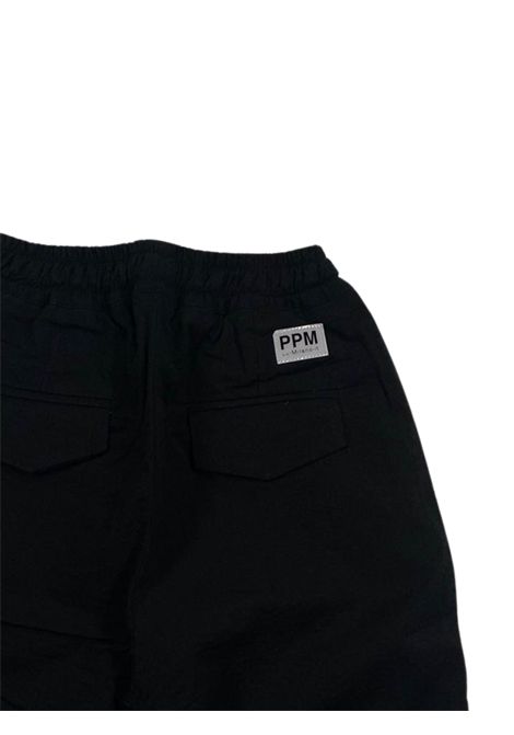 Black cotton Bermuda shorts for children Paolo Pecora | PP7215/SUNERO