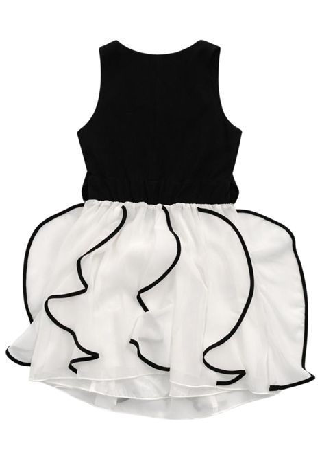 Abito bambina nero/bianco Patrizia Pepe | 7A0576BIANCO/NERO
