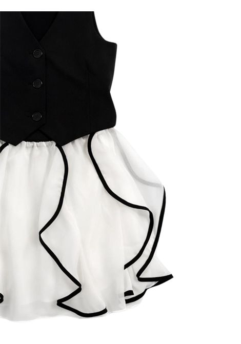 Abito bambina nero/bianco Patrizia Pepe | 7A0576BIANCO/NERO