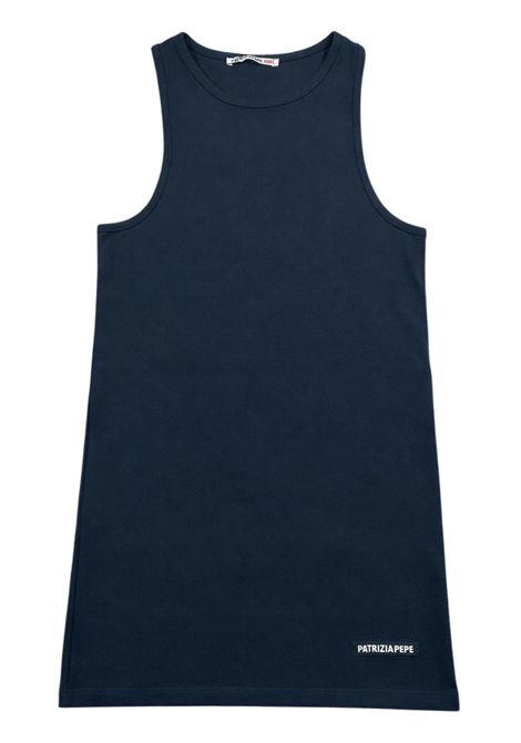 Abito bambina blu in cotone Patrizia Pepe | 7A0582BLU