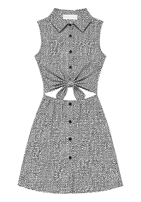 Black/white viscose dress for girls Patrizia Pepe | 7A0613BIANCO/NERO